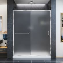 Infinity-Z 56-60" W x 72" H Frameless Sliding Shower Door, Frosted Glass