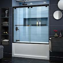 Encore 56-60" W x 58" H Semi-Frameless Bypass Sliding Tub Door