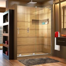 Mirage-X 72" High x 44" to 48" Width Sliding Frameless Shower Door with Clear Glass, Right-Wall Bracket