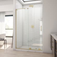 Mirage-X 72" High x 44" to 48" Width Sliding Frameless Shower Door with Clear Glass, Right-Wall Bracket