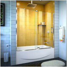 Mirage-Z 58" High x 60" Wide Sliding Frameless Shower Door with Clear Glass