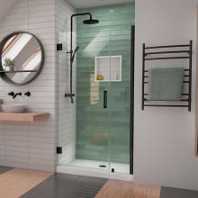 Unidoor-LS 72" High x 39" Wide Hinged Frameless Shower Door with Clear Glass