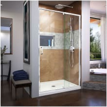 Flex 72" High x 42" Wide Hinged Framed Shower Door with Clear Glass