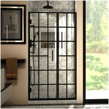 Unidoor Toulon 72" High x 40-1/2" Wide Hinged Frameless Shower Door with Clear Glass
