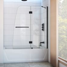 Aqua 48" W x 58" H Frameless Hinged Tub Door