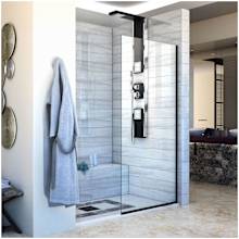 Linea 72" High x 34" Wide Frameless Open Entry Shower Door with Clear Glass