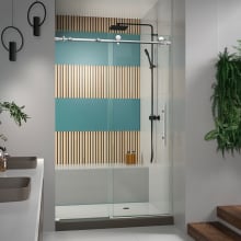 Enigma-X 76" High x 48" Wide Sliding Frameless Shower Door with Clear Glass