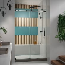 Enigma-X 76" High x 48" Wide Sliding Frameless Shower Door with Clear Glass
