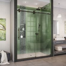 Enigma-XO 76" High x 54" Wide Sliding Frameless Shower Door with Clear Glass