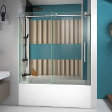 Enigma-X 62" High x 59" Wide Sliding Frameless Shower Door with Clear Glass