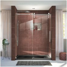 Enigma-Z 76" High x 60" Wide Sliding Frameless Shower Door with Clear Glass