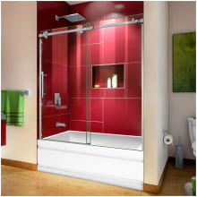 Enigma Sky 62" High x 60" Wide Sliding Frameless Shower Door with Clear Glass