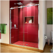 Enigma Sky 76" High x 60" Wide Sliding Frameless Shower Door with Clear Glass