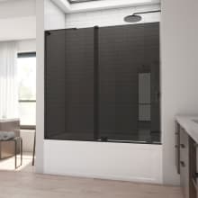 Mirage-X 58" High x 60" Wide Sliding Frameless Tub Door with Tinted Glass
