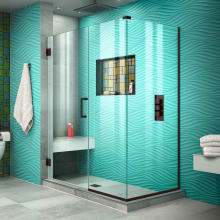 Unidoor Plus 52" W x 34 3/8" D x 72" H Hinged Shower Enclosure