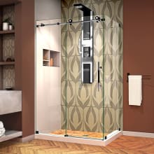 Enigma-X 76" High x 49" Wide x 34-1/2" Deep Sliding Frameless Shower Enclosure with Clear Glass