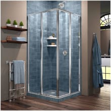 Cornerview 72" High x 34-1/2" Wide x 34-1/2" Deep Sliding Framed Shower Enclosure with Clear Glass