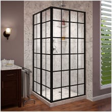 French Corner 72" H x 34-1/2" W x 34-1/2" D Sliding Framed Shower Enclosure with Clear Glass