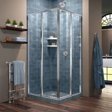 Cornerview 72" High x 40-7/16" Wide x 40-7/16" Deep Sliding Framed Shower Enclosure with Clear Glass