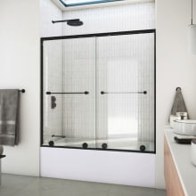 Harmony 58" High x 60" Wide Bypass Semi Frameless Tub Door with Clear Glass