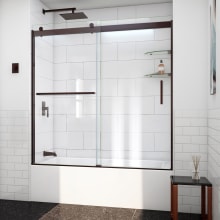Sapphire-V 62" High x 60" Wide Bypass Semi Frameless Tub Door with Clear Glass
