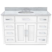 Dexterity 48" Free Standing Single Basin Vanity Set with Cabinet and Marble Vanity Top