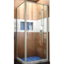 Flex 72" High x 36-7/16" Wide x 34-1/2" Deep Pivot Framed Shower Enclosure with Clear Glass