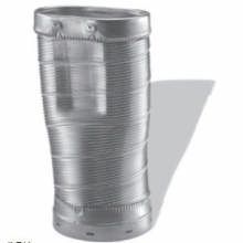 8" Inner Diameter - DuraLiner Rigid Liner Chimney Pipe - Double Wall - 14" Round to Oval Flex Pipe