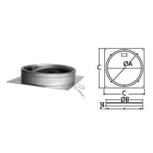 20" Inner Diameter - DuraTech Class A Chimney Pipe - Double Wall - 24" x 24" Anchor Plate with Damper