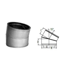 18" Inner Diamater - DuraTech Class A Chimney Pipe - Double Wall - 15 degree elbow