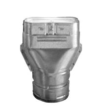 4" Inner Diameter - Type B Oval Gas Vent - Double Wall - Round-to-Oval Adapter