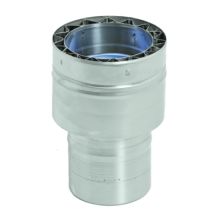 8" Inner Diameter - FasNSeal AL29-4C Special Gas Vent Pipe - Single Wall - 4" Single-to-Double Wall Adapter