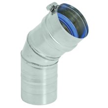 5" Inner Diameter - FasNSeal AL29-4C Special Gas Vent Pipe - Single Wall - 45" Degree Elbow