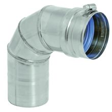 8" Inner Diameter - FasNSeal AL29-4C Special Gas Vent Pipe - Single Wall - 88" Degree Elbow