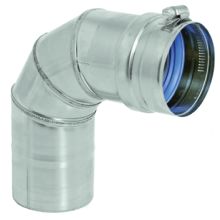 8" Inner Diameter - FasNSeal AL29-4C Special Gas Vent Pipe - Single Wall - 90" Degree Elbow