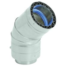 45 Degree Double Wall Elbow for 4 Inch Inner Diameter Vent Pipe From the FasNSeal Series