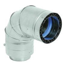 90 Degree Double Wall Elbow for 4 Inch Inner Diameter Vent Pipe From the FasNSeal Series