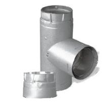 4" Inner Diameter - PelletVent Pro Type L Chimney Pipe - Double Wall - Tee with Clean-Out Cap