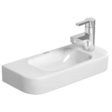 Happy D.2 19-5/8" Specialty Ceramic Wall Mounted Bathroom Sink and 1 Faucet Hole on Right