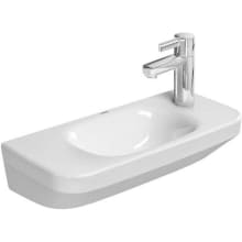 DuraStyle 19-5/8" Specialty Ceramic Wall Mounted Bathroom Sink and 1 Faucet Hole on Right