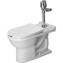 Starck 3 Floor Standing Toilet With 1-1/2" Top Inlet Spud and  Vertical Outlet - Less Seat and Flushometer