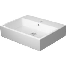 Vero Air 23-5/8" Ceramic Wall Mounted Bathroom Sink with Overflow and No Faucet Holes
