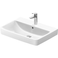 No.1 25-5/8" Rectangular Ceramic Undermount Bathroom Sink with Overflow