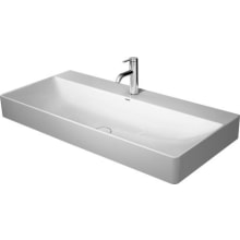 DuraSquare 39-3/8" Wall Mounted Bathroom Sink with Single Faucet Hole
