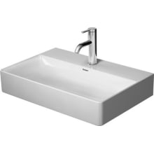 DuraSquare 23-5/8" Rectangular Ceramic Wall Mounted Bathroom Sink with Single Faucet Hole