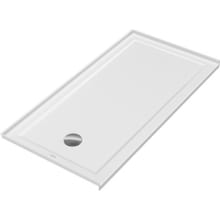 Architec 60" x 30" Shower Base with Single Threshold and 3-1/2" Left Drain