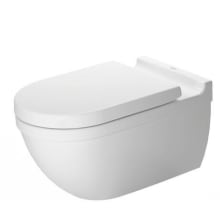 Starck 3 0.8/1.6 GPF Dual Flush Wall Mounted One Piece Elongated Toilet with Wall Hand Lever - Less Seat