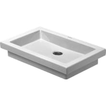 2nd Floor 22-7/8" Rectangular Ceramic Drop In Bathroom Sink