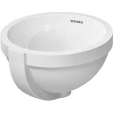 Architec 12-5/8" Circular Ceramic Undermount Bathroom Sink with Overflow