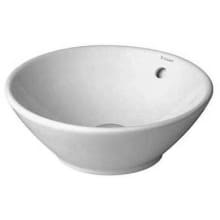 Bacino 16-1/2" Circular Ceramic Vessel Bathroom Sink with Overflow